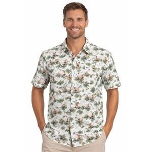 One Resolution Hawaiian Shirt Mens XL Natives Palm Trees Button Up NEW Tropical